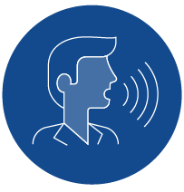 illustrated man speaking